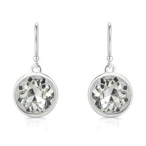 ⚜️ Elegant Silver Crystal Drop Earrings 💕